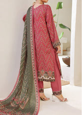 Aizal Printed Lawn 3 Piece Stitched Suit AL25PLV1 D-655